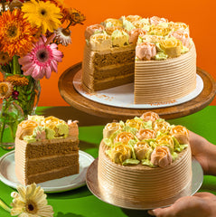 Mocha Chiffon Cake with French Buttercream